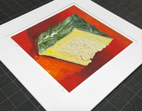 Image 2 of matted print of Cornish Yarg, original artwork by Mike Geno