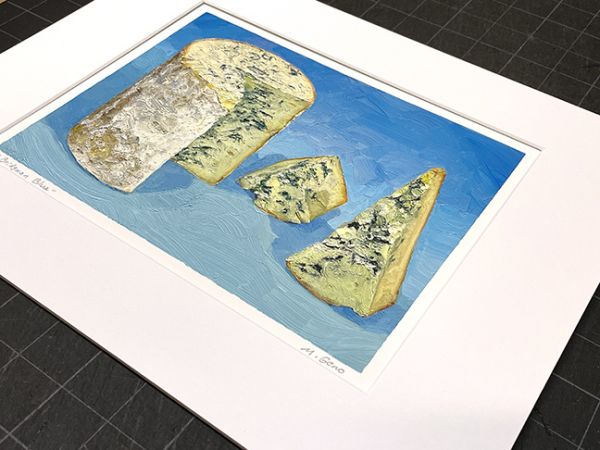 Image 2 of matted print of Bridgman Blue, original artwork by Mike Geno