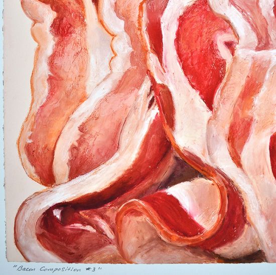 Image 3 of archival print of Bacon Composition 3, original artwork by Mike Geno
