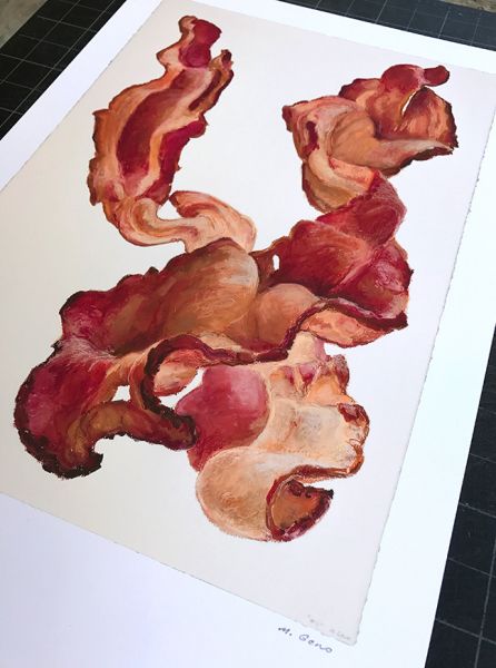 Image 2 of archival print of Bacon Composition 7, original artwork by Mike Geno