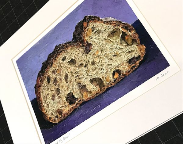 Image 2 of Print of Hazelnut Fig Bread, original artwork by Mike Geno