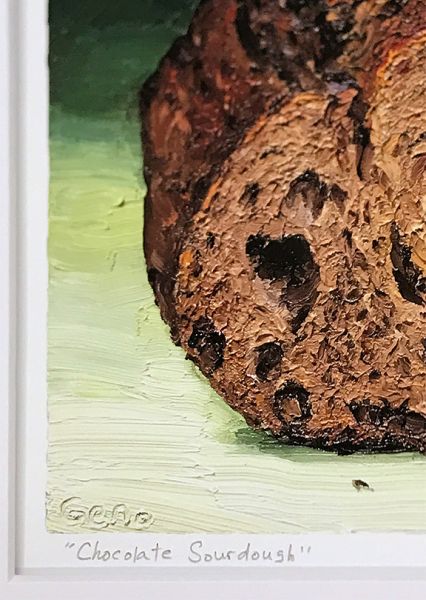 Image 3 of matted print of Chocolate Sourdough, original artwork by Mike Geno
