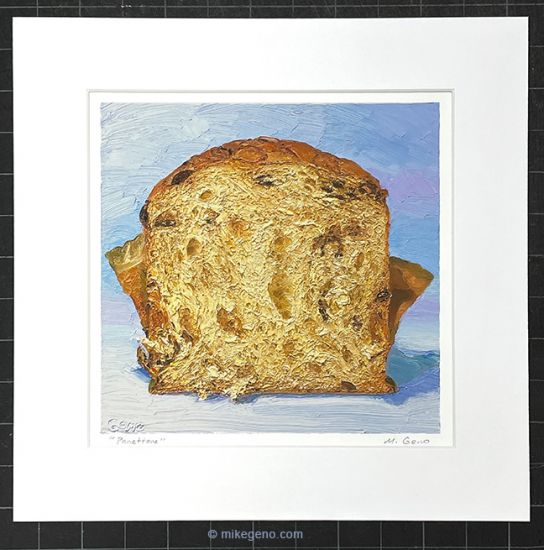 matted print of Panettone, original artwork by Mike Geno