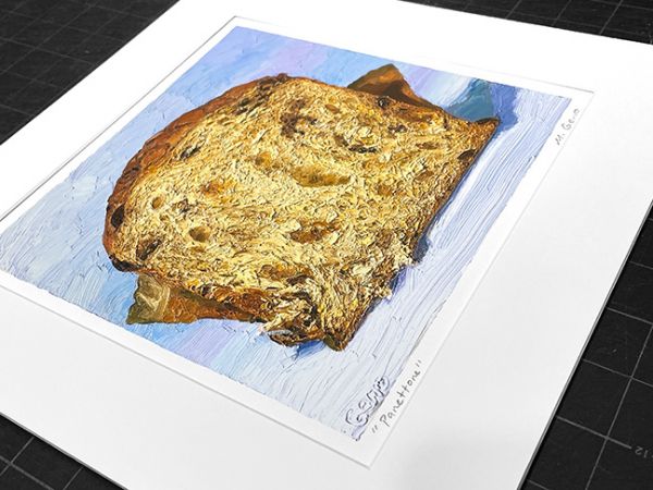 Image 2 of matted print of Panettone, original artwork by Mike Geno
