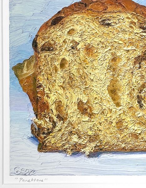 Image 3 of matted print of Panettone, original artwork by Mike Geno
