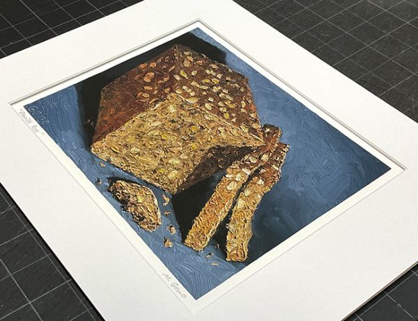 Image 2 of matted print of Danish Rye, original artwork by Mike Geno