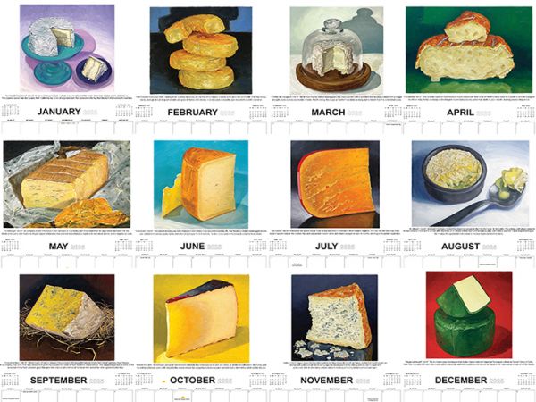 Image 2 of Custom Cheese Portrait Calendar, original artwork by Mike Geno