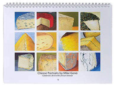 Image 4 of 2018 Cheese Portrait Calendar, original artwork by Mike Geno