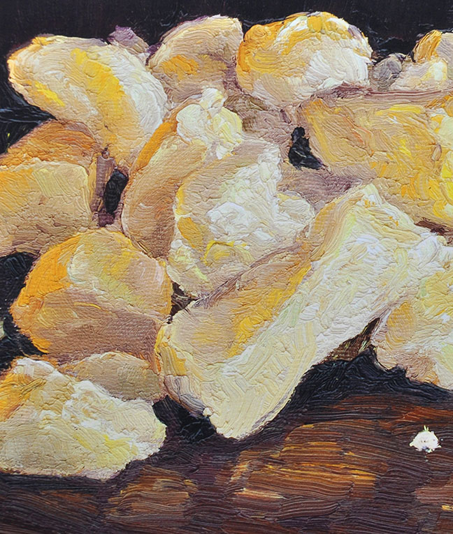 Image 3 of matted print of Cheese Curds, original artwork by Mike Geno