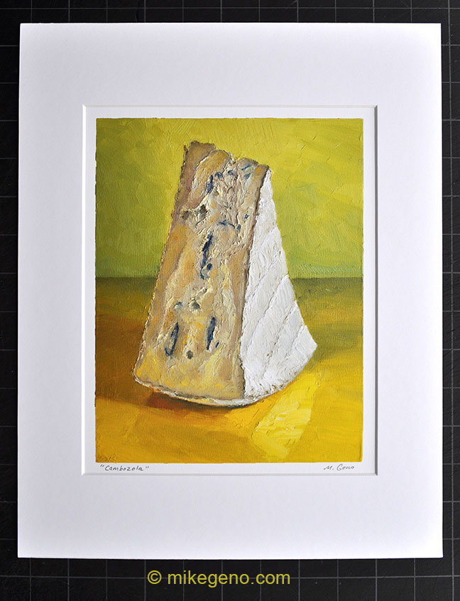 matted print of Cambozola, original artwork by Mike Geno