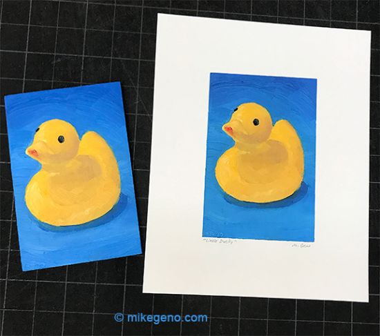 Image 3 of Little Ducky print, original artwork by Mike Geno