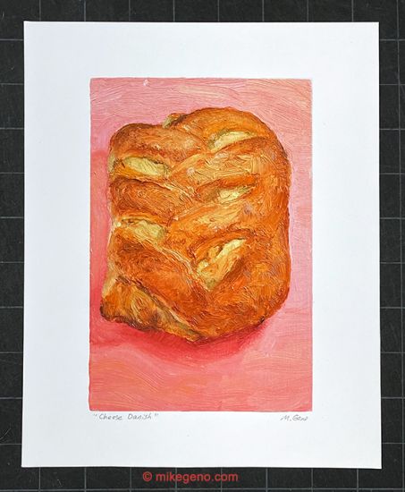 print of Cheese Danish, original artwork by Mike Geno