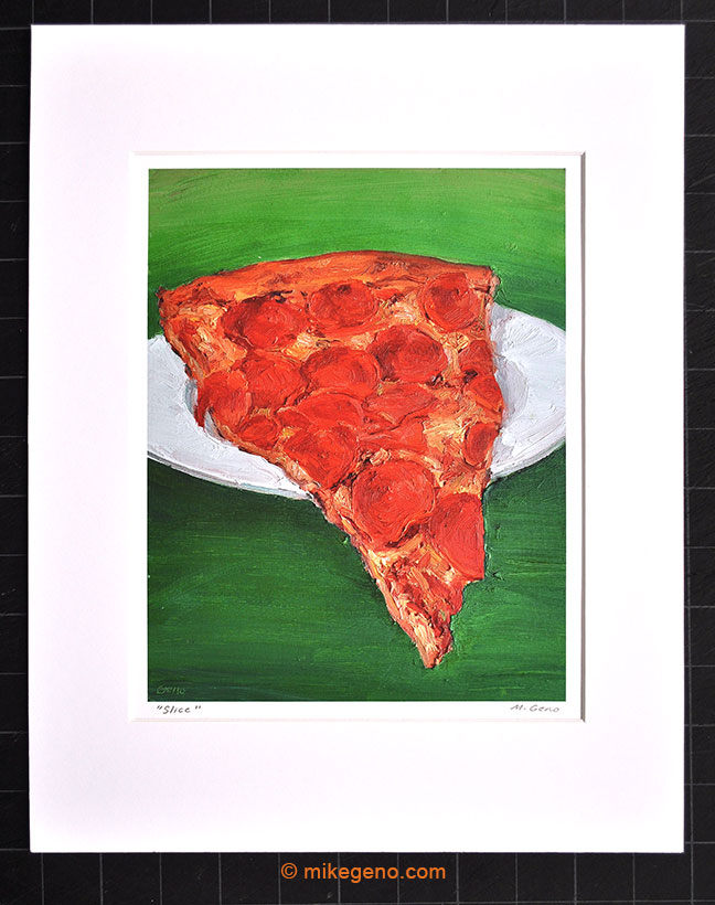 matted print of Slice, original artwork by Mike Geno