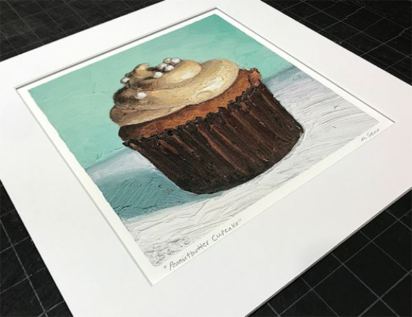Image 2 of print of Peanutbutter Cupcake, original artwork by Mike Geno