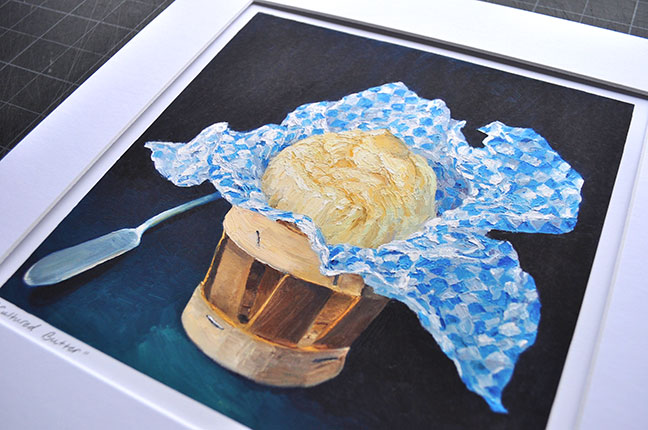 Image 2 of matted print of Cultured Butter, original artwork by Mike Geno