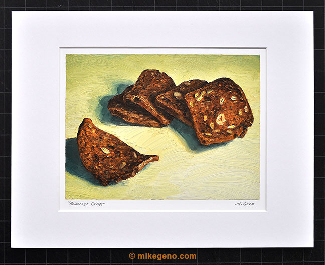 matted print of Raincoast Crisps, original artwork by Mike Geno