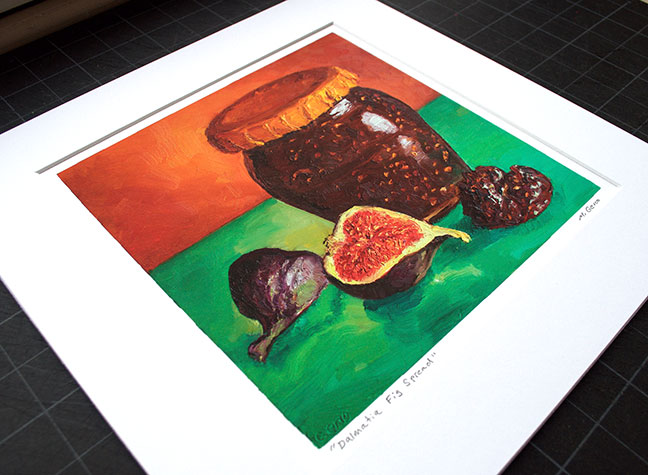 Image 2 of matted print of Dalmatia Fig Spread, original artwork by Mike Geno