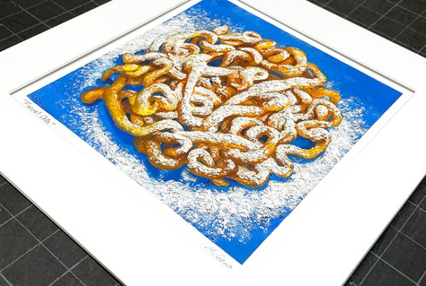 Image 2 of matted print of Funnel Cake, original artwork by Mike Geno