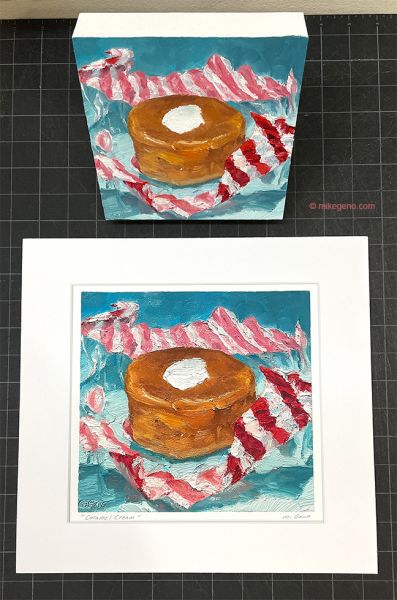 Image 4 of matted print of Caramel Print, original artwork by Mike Geno