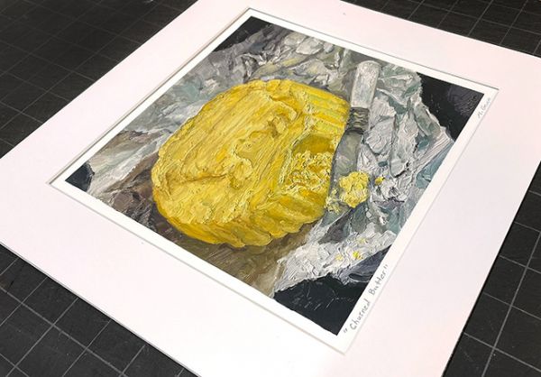 Image 2 of matted print of Churned Butter, original artwork by Mike Geno