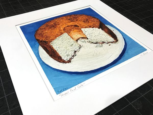 Image 2 of matted print of Angel Food Cake, original artwork by Mike Geno