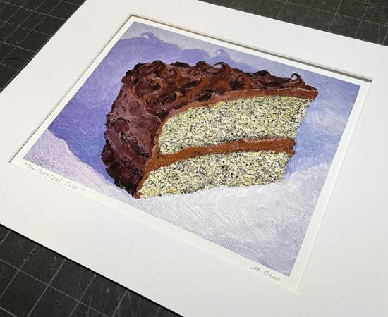 Image 2 of matted print of The Poppyseed Cake, original artwork by Mike Geno