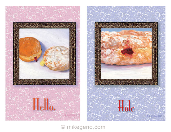 Image 2 of Donut Postcards, original artwork by Mike Geno