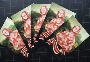 Image 4 of Mona Bacon postcards, original artwork by Mike Geno