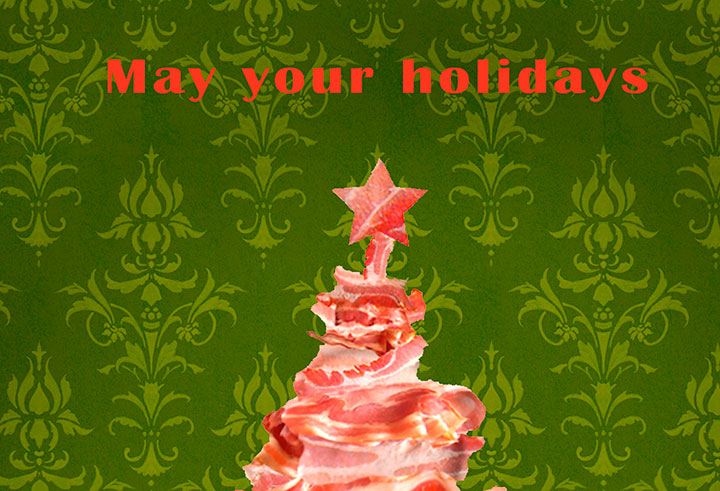 Image 2 of Bacon Tree postcards, original artwork by Mike Geno