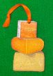 Wisconsin Stack cheese portrait ornament